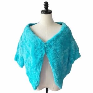 Dena New York Blue Fur Shrug | SMALL